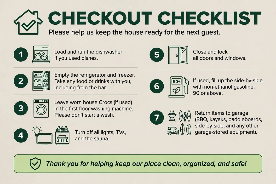 Departure Checklist