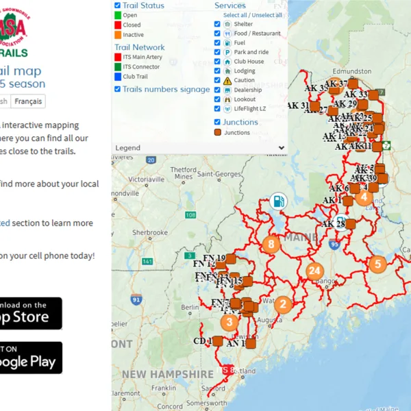 Maine Interconnected Trail System (ITS) snowmobile map