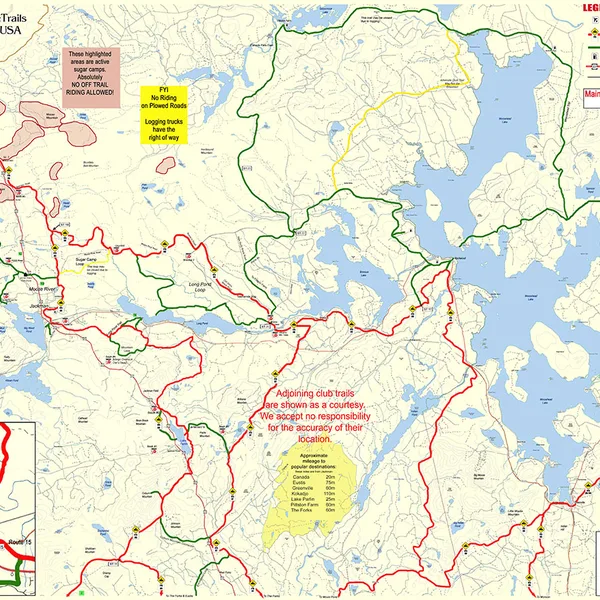 Jackman snowmobile trail map