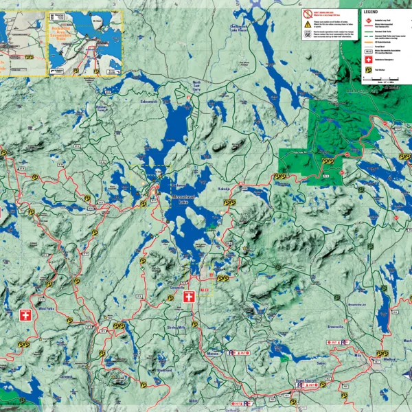 Moosehead Lake snowmobile trail map