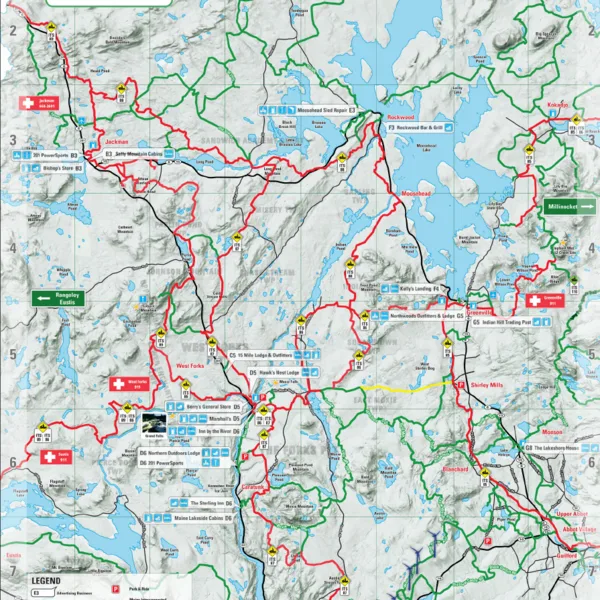 The Forks snowmobile trail map